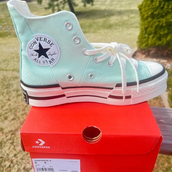 Converse High Top Platform Sneakers - Mint - Picture 4 of 4